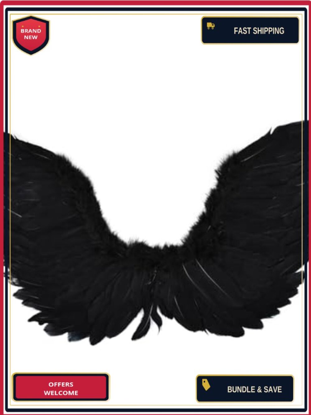 Feather Angel Wings Halo Headband Set Adults Adjustable Cosplay Costume
